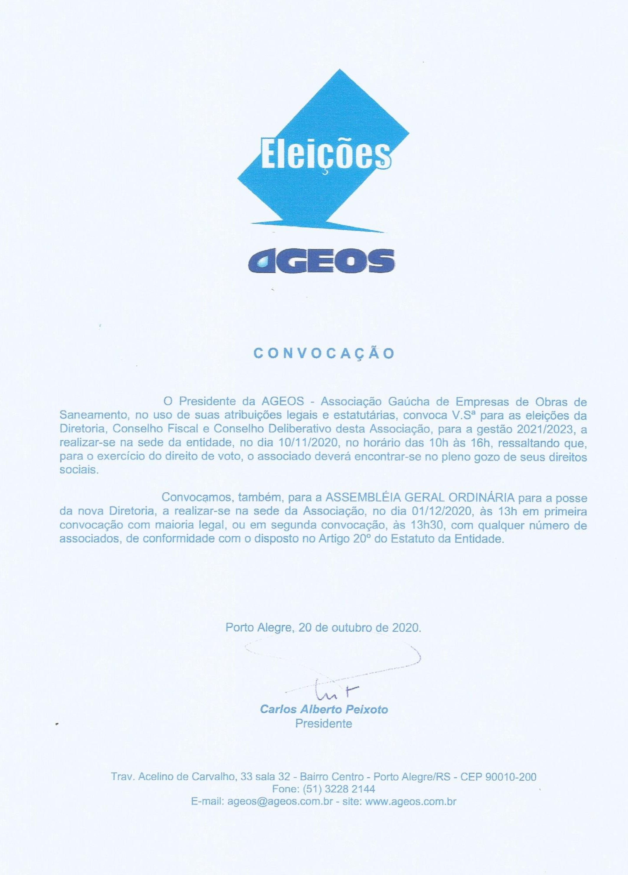 Eleições AGEOS 2020/2023